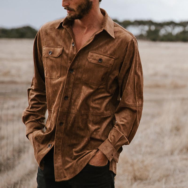 Herren elegante Kurzjacke im lässigen Stil mit zwei Brusttaschen Aliams