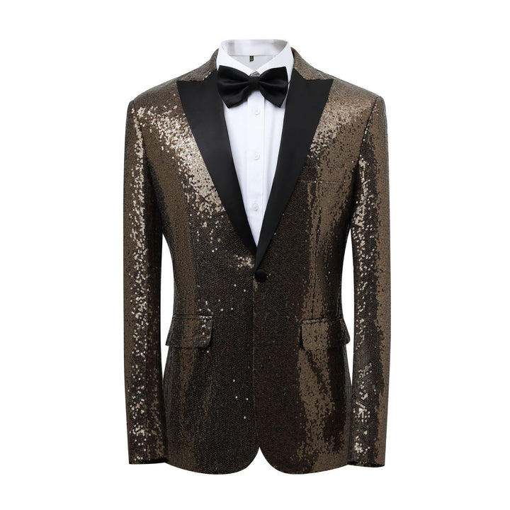 Herren Glamouröser Pailletten-Smokingblazer Aliams