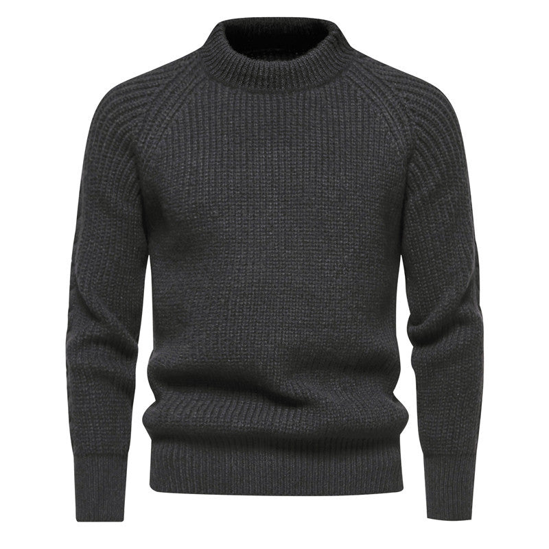 Herren Grobstrickpullover mit hohem Kragen und zeitlosem Design Aliams
