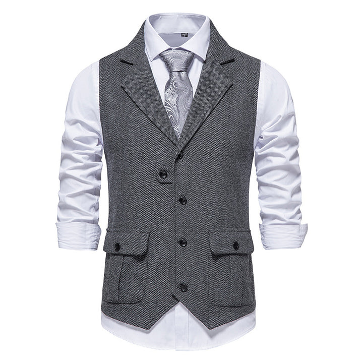 Herren Weste im klassischen Herringbone-Design Aliams