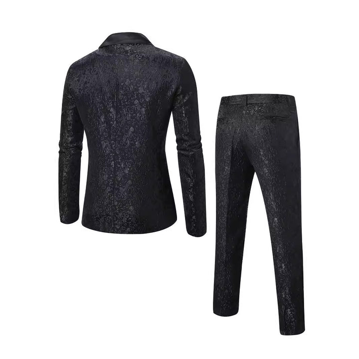 Herren Elegantes Smokinganzugset mit floralem Musterdruck Aliams