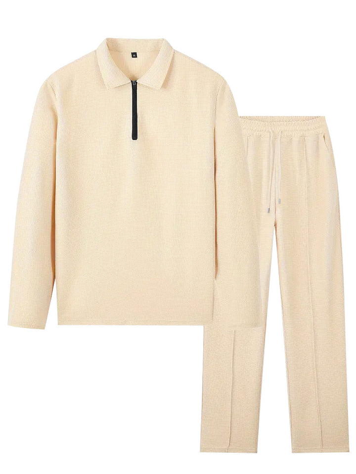 Herren Sportliches Set mit Reißverschluss-Pullover und bequemen Jogginghosen Aliams