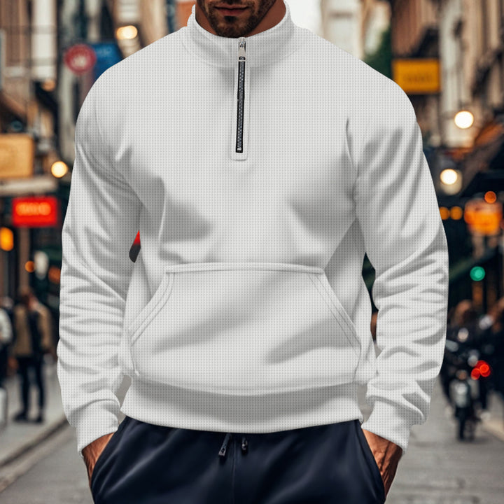 Herren sportlicher Pullover mit halbem Reißverschluss Aliams