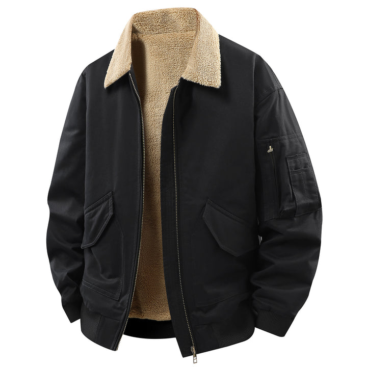 Herren Utility-Jacke mit kuscheligem Innenfutter und vielseitigen Taschen Aliams