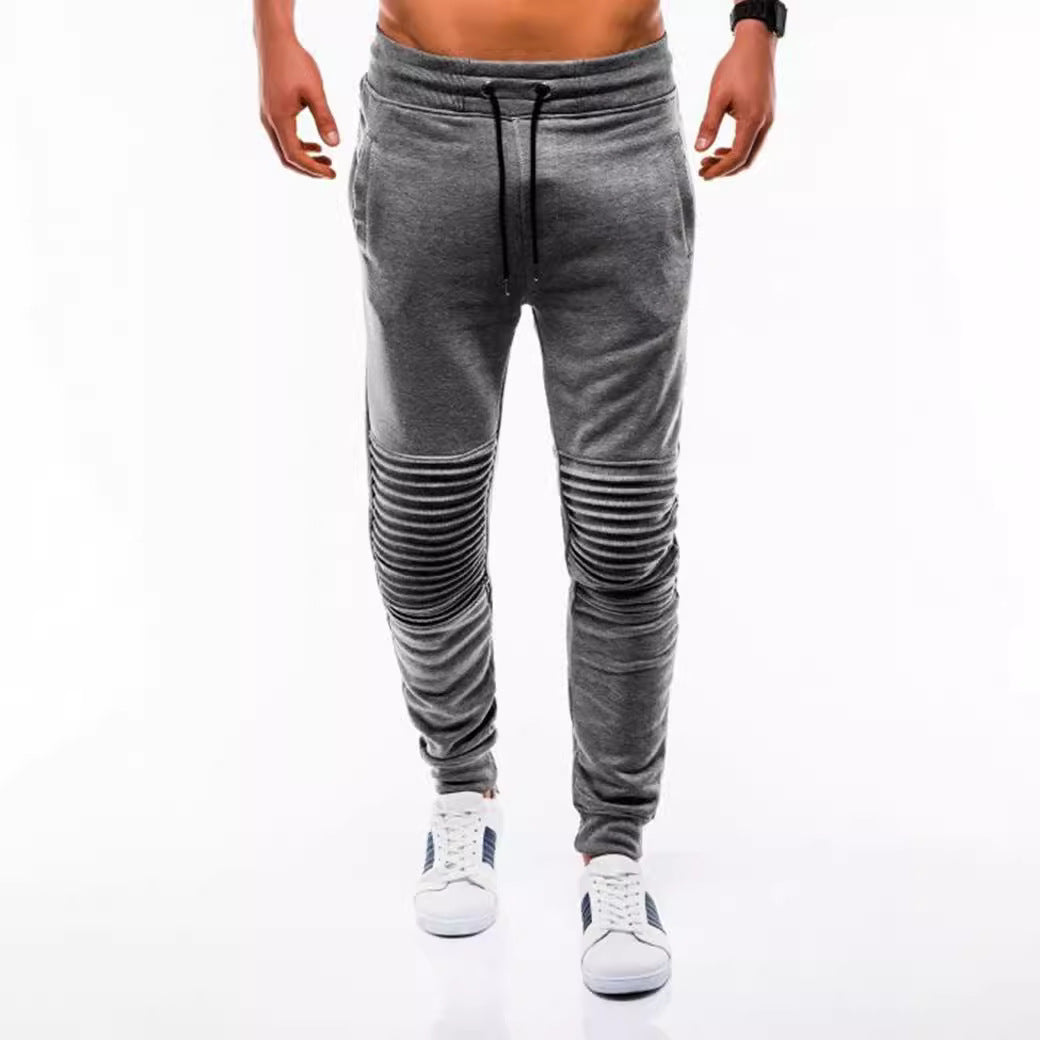 Herren Jogginghose mit modischem Rippdesign und elastischem Bund Aliams