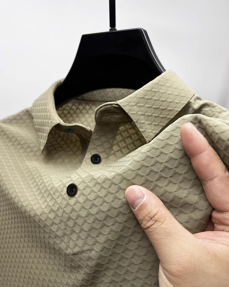 Herren strukturiertes Performance Button-Up-Shirt Aliams