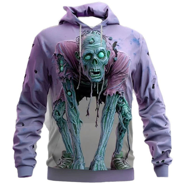 Herren Kapuzenpullover mit kreativem Zombie-Motiv Aliams
