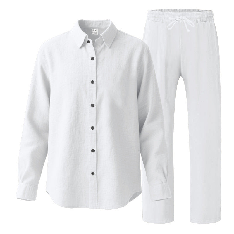 Herren Casual Freizeitanzug mit Oberteil und elastischer Hose Aliams