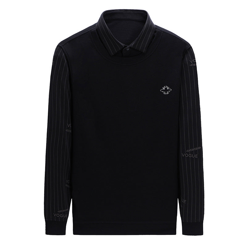 Herren elegantes Sweatshirt mit Hemdkragen Aliams