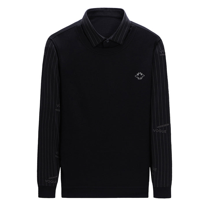 Herren elegantes Sweatshirt mit Hemdkragen Aliams