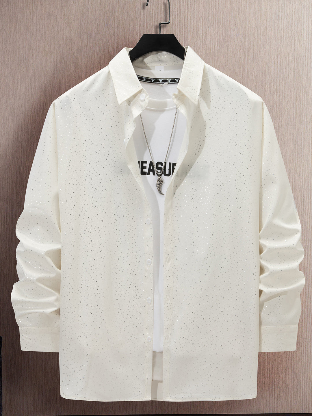 Herren Hemd mit punktiertem Design und modischem Schnitt Aliams