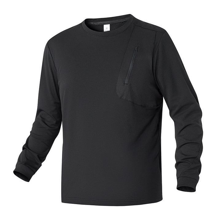 Herren funktionales Langarm-Shirt mit praktischer Brusttasche Aliams