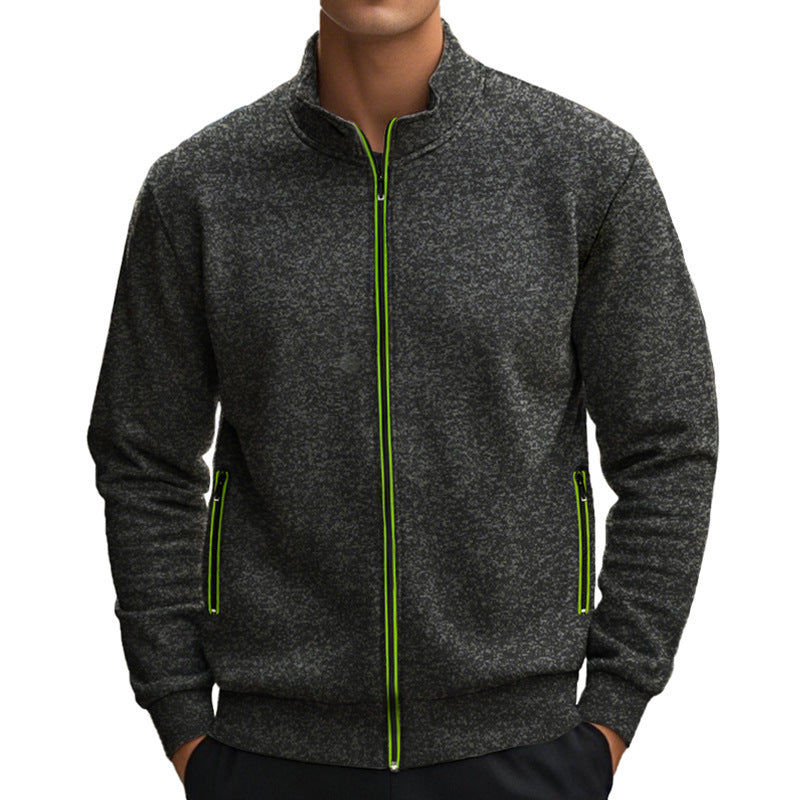 Herren Fleecejacke mit modernem Stehkragen und praktischen Taschen Aliams