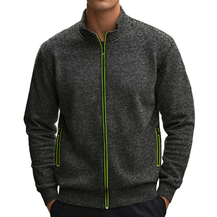 Herren Fleecejacke mit modernem Stehkragen und praktischen Taschen Aliams
