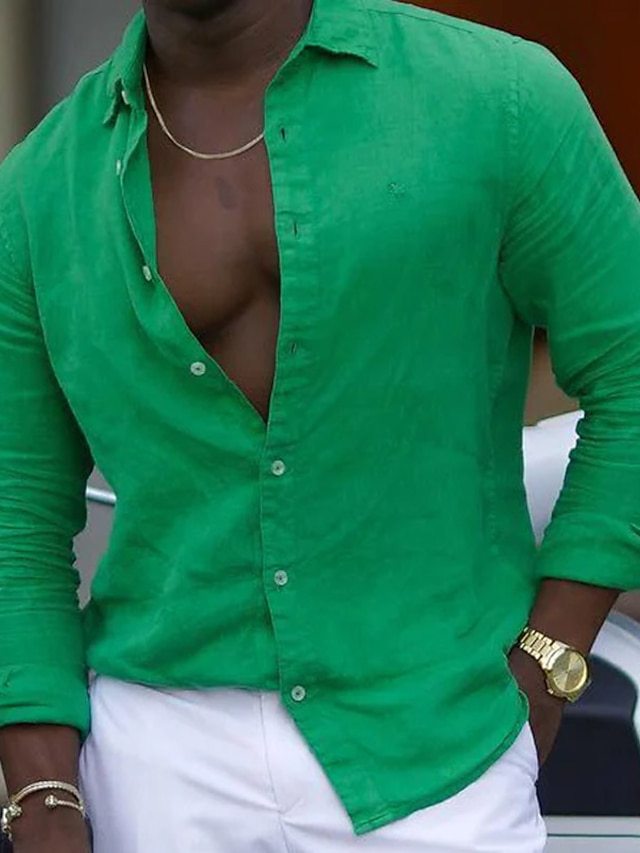 Herren Baumwollhemd mit lässigem Schnitt Aliams