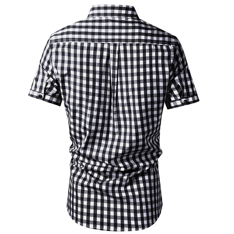 Herren Kurzarm-Hemd im klassischen Karodessin Aliams