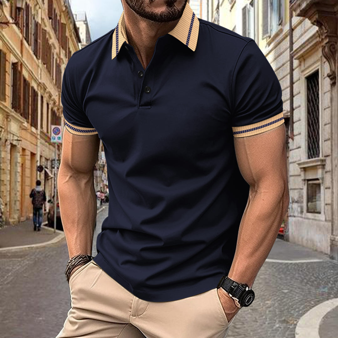 Stylisches Performance-Polo für Herren mit kontrastierenden Kragen Aliams