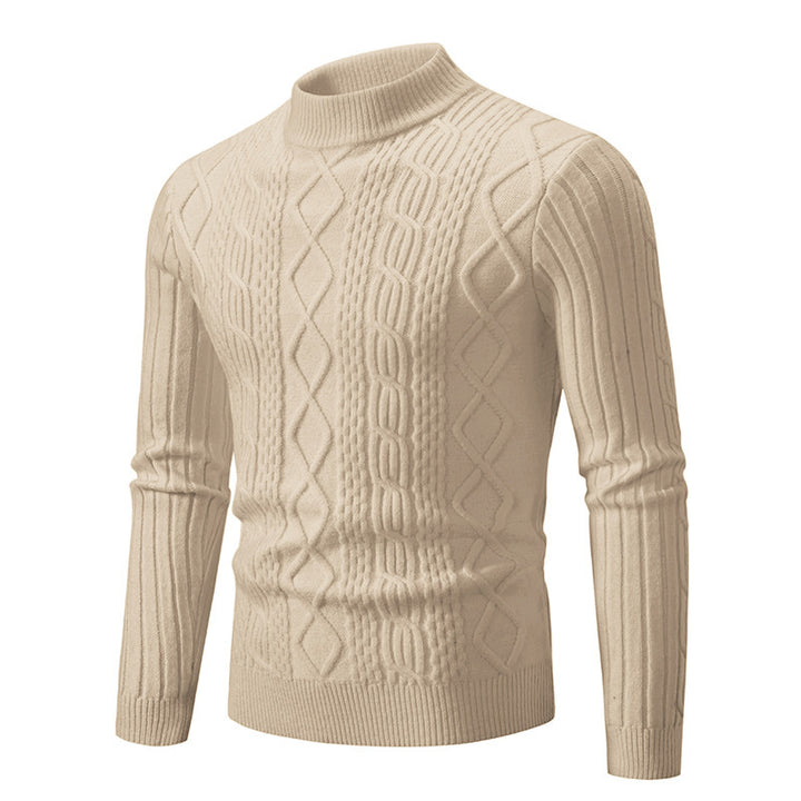 Herren Rollkragenpullover mit strukturiertem Rippdesign Aliams