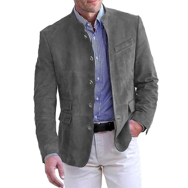 Herren elegante Wildlederjacke mit modernen Akzenten Aliams