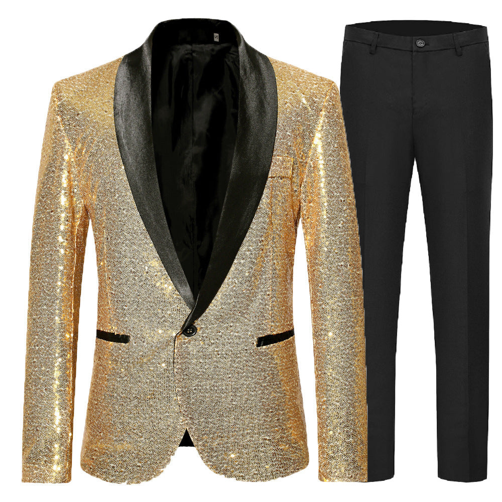 Herren Funkelnder Paillettenanzug Aliams