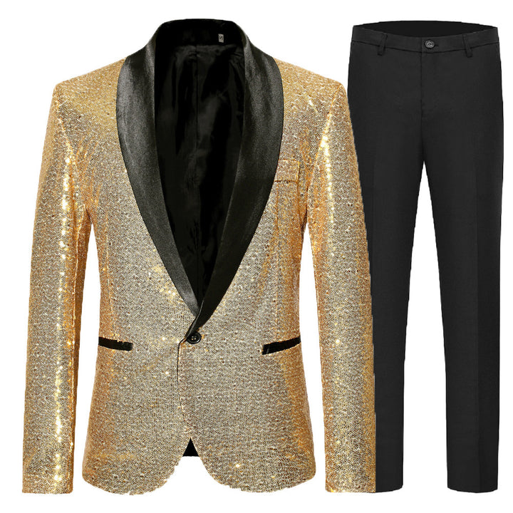 Herren Funkelnder Paillettenanzug Aliams