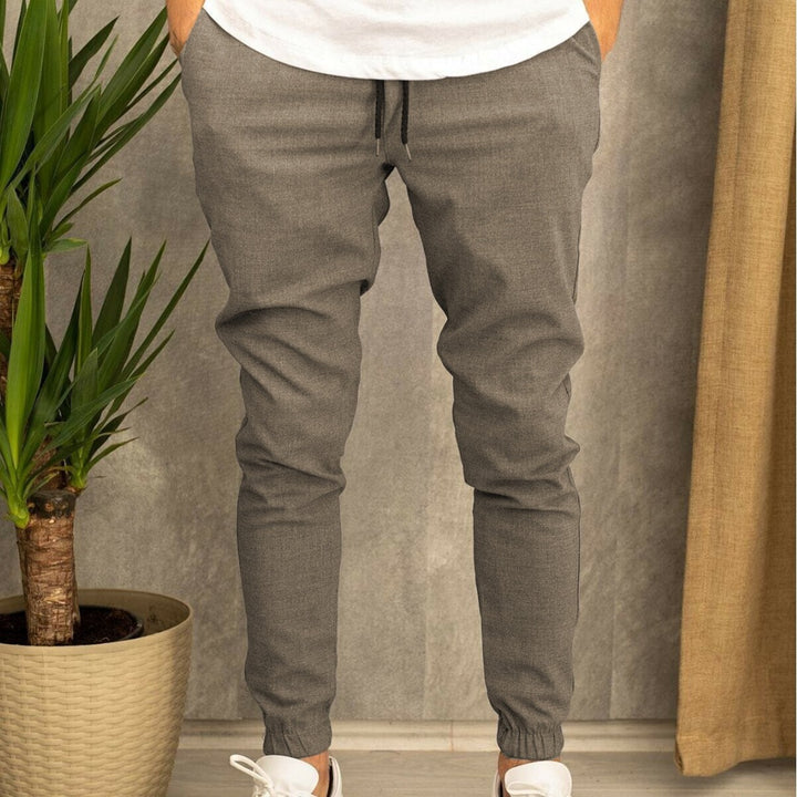 Herren Sportliche Freizeithose mit elastischem Bund und seitlichen Taschen Aliams