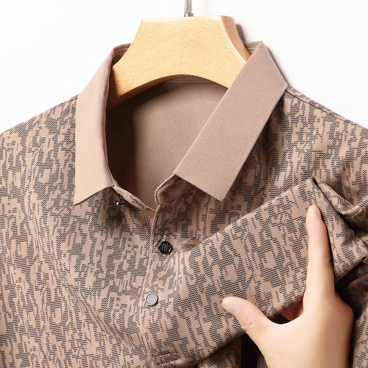 Herren Poloshirt mit strukturiertem Gewebe und modernem Kragen Aliams