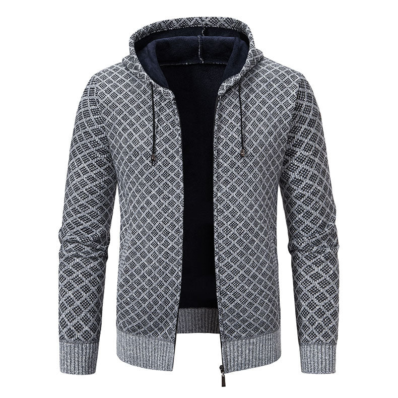 Herren Kapuzenjacke mit strukturiertem Design und eleganten Akzenten Aliams