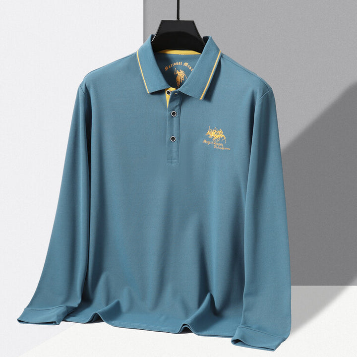 Herren Sportliches Poloshirt mit strukturiertem Kragen und atmungsaktiven Eigenschaften Aliams