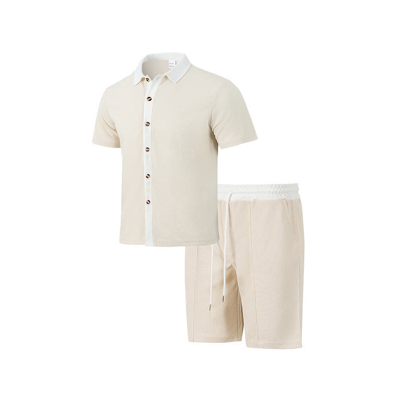 Herren Freizeit Set aus atmungsaktivem Kurzarmhemd und bequemen Shorts Aliams