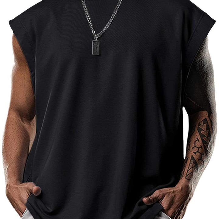 Herren Kapuzen-Tanktop mit modischem Schnitt und praktischer Kängurutasche Aliams