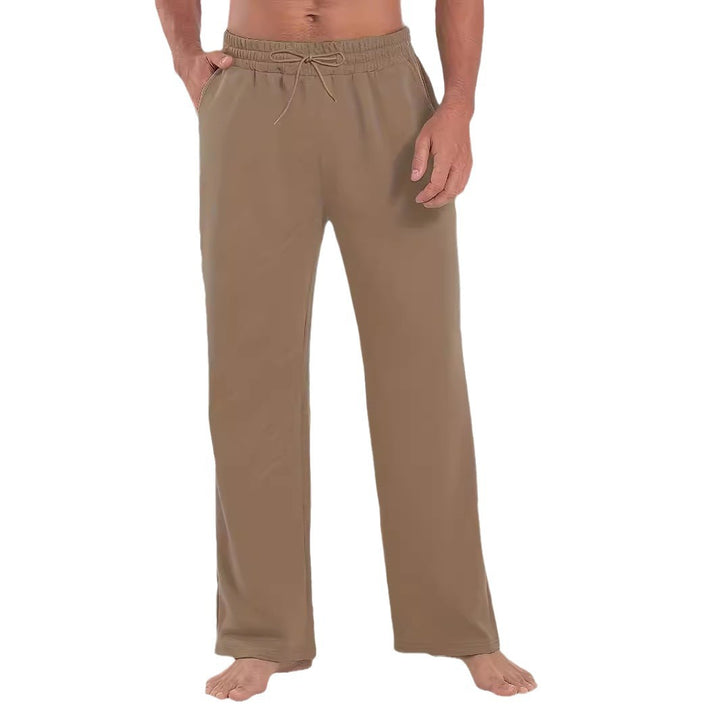 Herren bequeme Freizeithose mit verstellbarem Bund und seitlichen Taschen Aliams