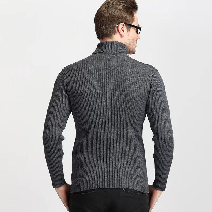 Herren Rollkragenpullover aus feiner Baumwolle mit strukturiertem Design Aliams