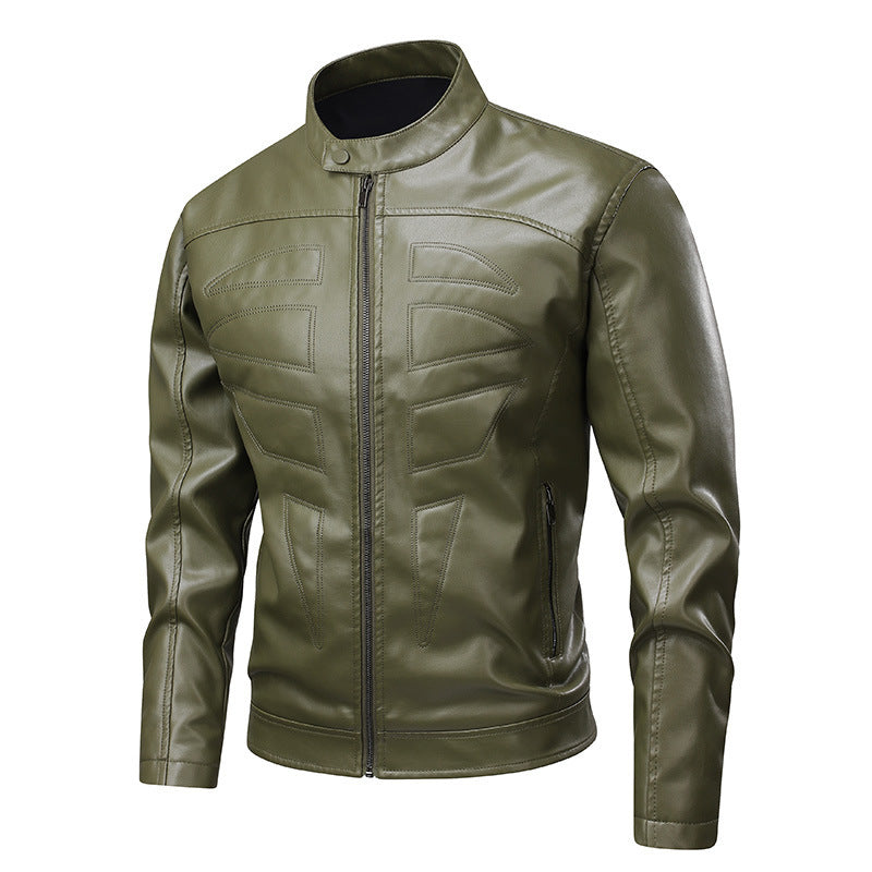 Herren stylische Bikerjacke mit innovativen Steppdetails Aliams