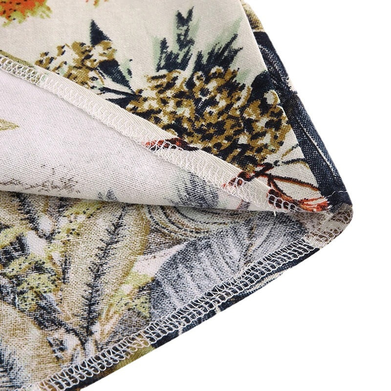 Herren Kurzarm-Henley-Hemd mit floralem Design und hochwertigem Baumwollmaterial Aliams