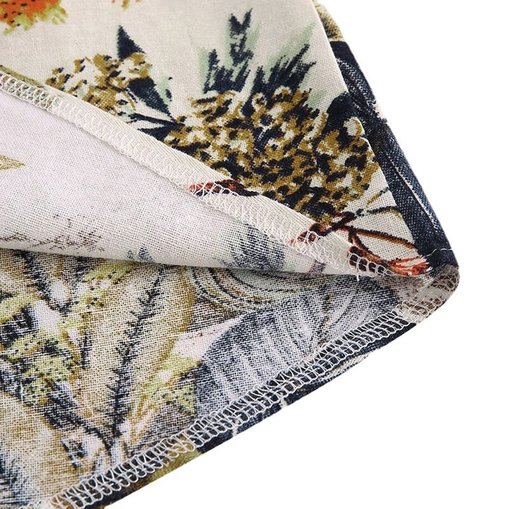 Herren Kurzarm-Henley-Hemd mit floralem Design und hochwertigem Baumwollmaterial Aliams