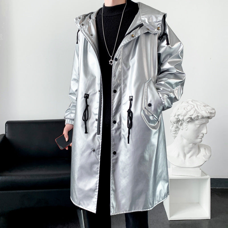 Herren reflektierende Regenjacke mit verstellbarem Kapuzenbereich und praktischen Taschen Aliams