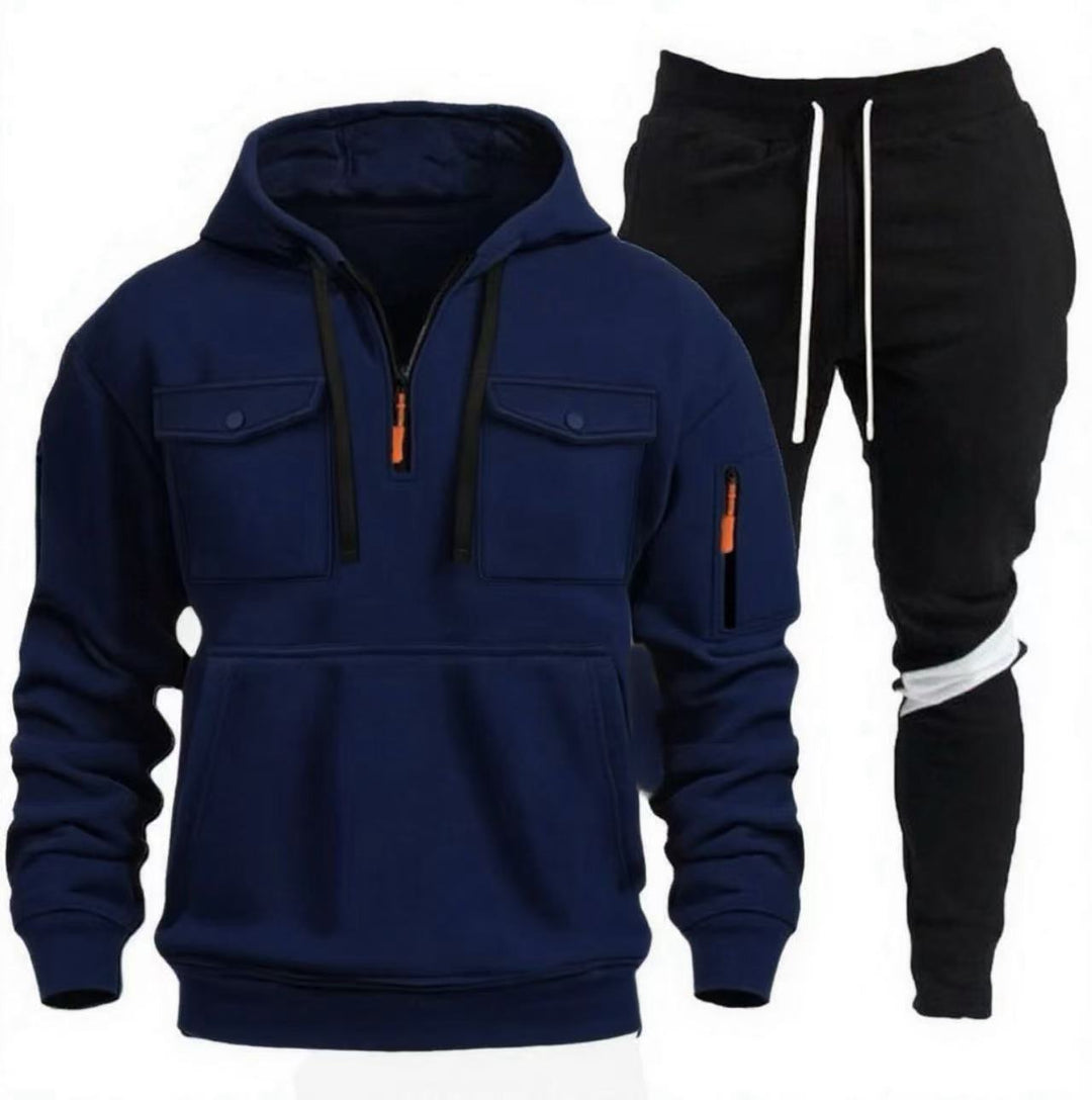 Herren praktische Kapuzenjacke mit Sporthose Aliams