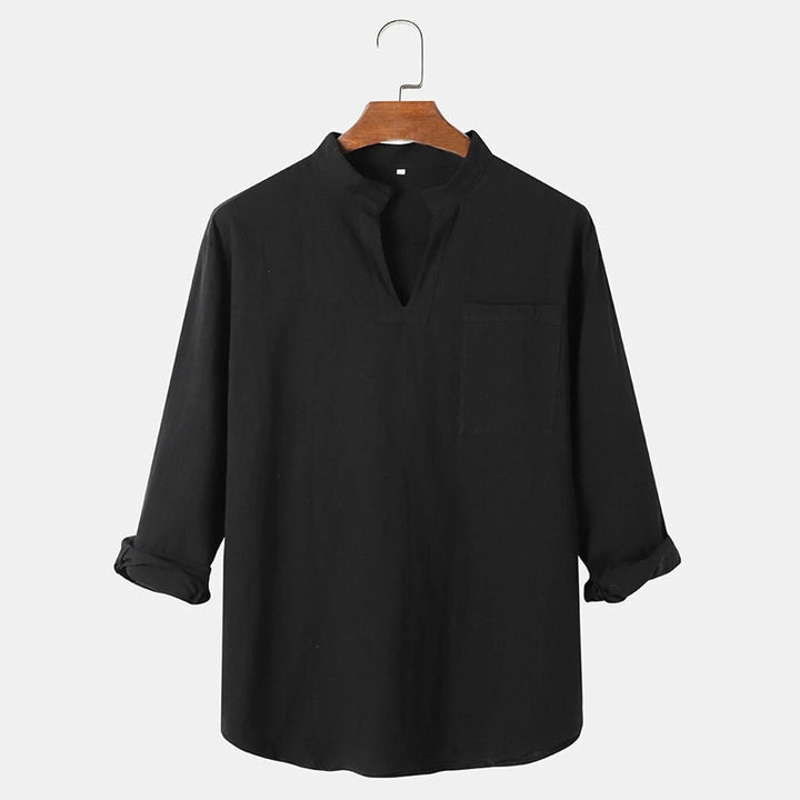 Damen lässige Leinenbluse Aliams