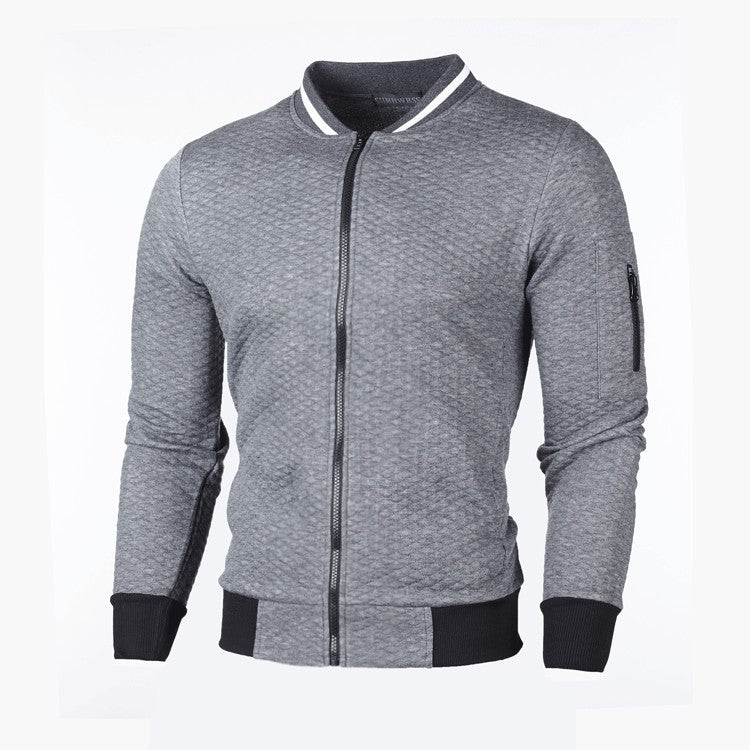 Herren Sportliche Steppjacke mit Reißverschluss und Kontrastdetails Aliams