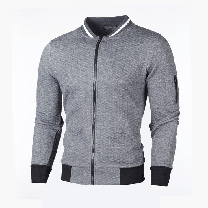 Herren Sportliche Steppjacke mit Reißverschluss und Kontrastdetails Aliams