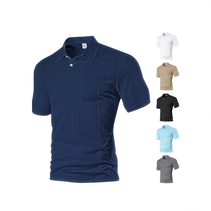 Herren Poloshirt mit strukturiertem Design und modischen Akzenten Aliams