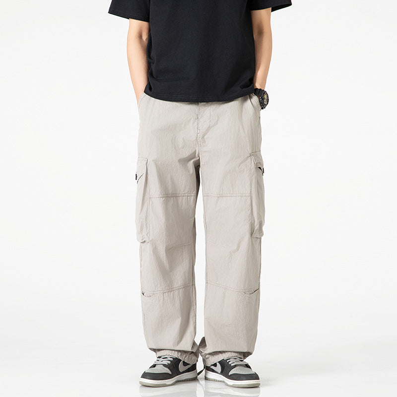 Herren bequeme Cargo-Hose mit praktischen Taschen Aliams