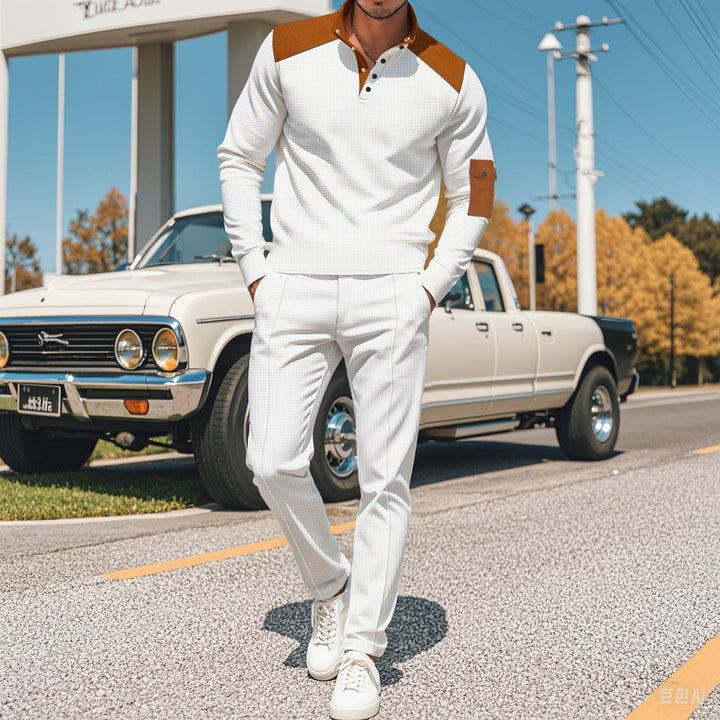 Herren Sportliches Zip-Set mit modischen Akzenten und strukturierter Verarbeitung Aliams