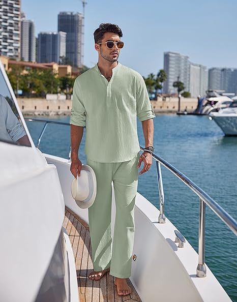 Herren Relaxed Fit Küsten Lounge Set Aliams