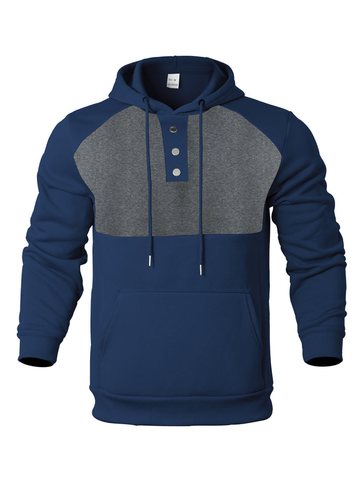 Herren Sportlicher Kapuzenpullover mit trendigem Zwei-Farben-Design Aliams