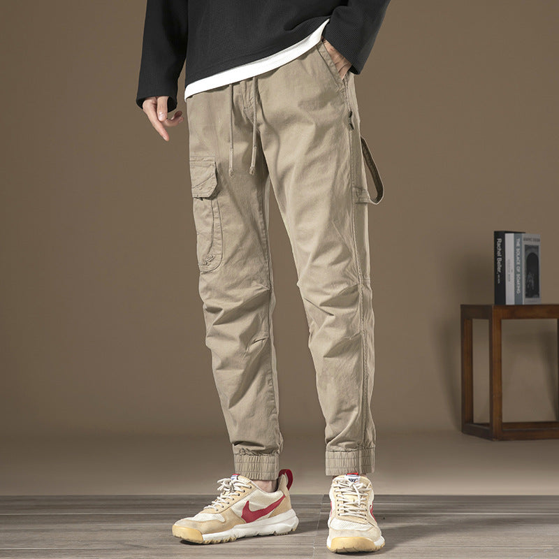Herren Cargo-Hose mit funktionalen Taschen und elastischem Bund Aliams