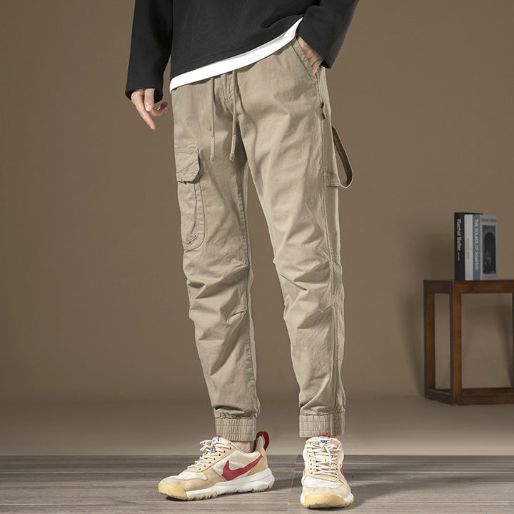 Herren Cargo-Hose mit funktionalen Taschen und elastischem Bund Aliams