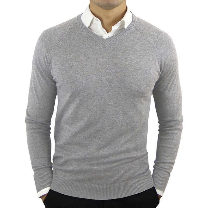 Herren V-Ausschnitt Feinstrickpullover Aliams