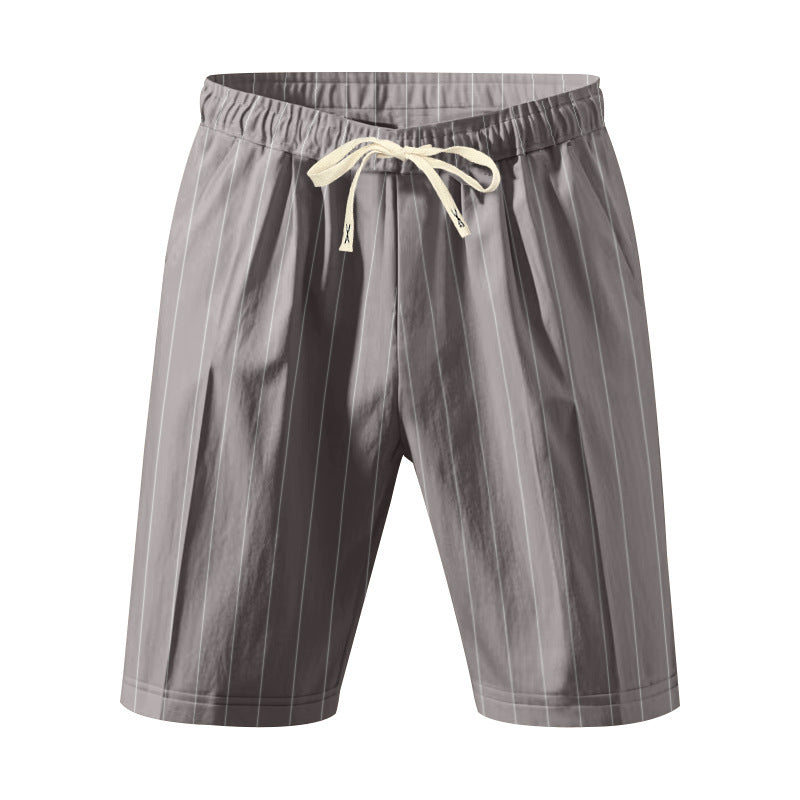 Herren Strandshorts mit Elastischem Bund und Stilvollem Streifenmuster Aliams